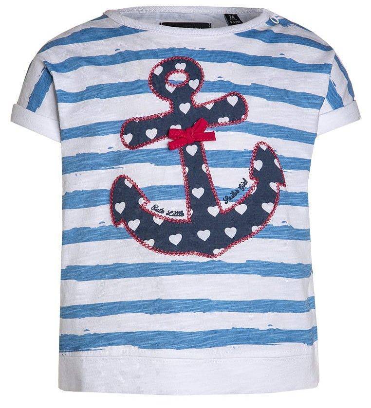 T-SHIRT BLUE SEVEN 901026 ΛΕΥΚΟ/ΜΠΛΕ ΡΙΓΕ (74ΕΚ.)-(9-12ΜΗΝΩΝ)