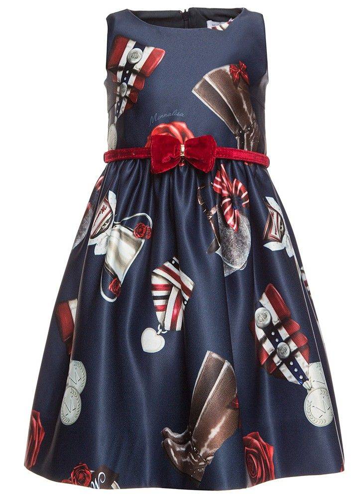 MONNALISA ΦΟΡΕΜΑ MONNALISA ABITO DERBY 110930-0677 BLUE RUBINO-ΜΠΛΕ/ΚΟΚΚΙΝΟ (92ΕΚ.)-(2 ΕΤΩΝ)