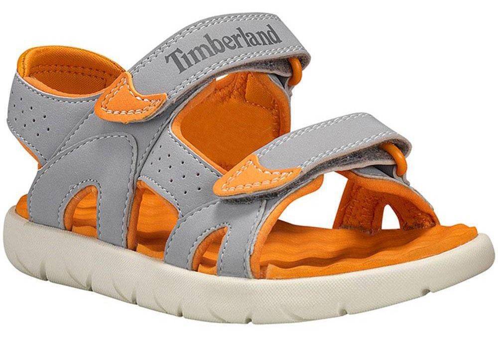 TIMBERLAND ΠΑΙΔΙΚΟ ΣΑΝΔΑΛΙ TIMBERLAND PERKINS ROW 2-STRAP CA1QEN ΓΚΡΙ-ΠΟΡΤΟΚΑΛΙ (EU:21)