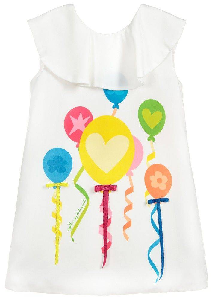 AGATHA RUIZ DE LA PRADA ΦΟΡΕΜΑ AGATHA RUIZ DE LA PRADA STREAMERS BALLONS DRESS ΙΒΟΥΑΡ (104ΕΚ.)-(4ΕΤΩΝ)