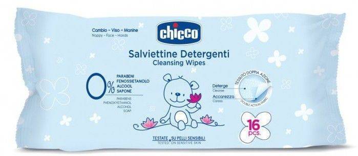 CHICCO ΑΠΑΛΑ ΜΩΡΟΜΑΝΤΗΛΑ ΚΑΘΑΡΙΣΜΟΥ CHICCO 16 ΤΕΜ.