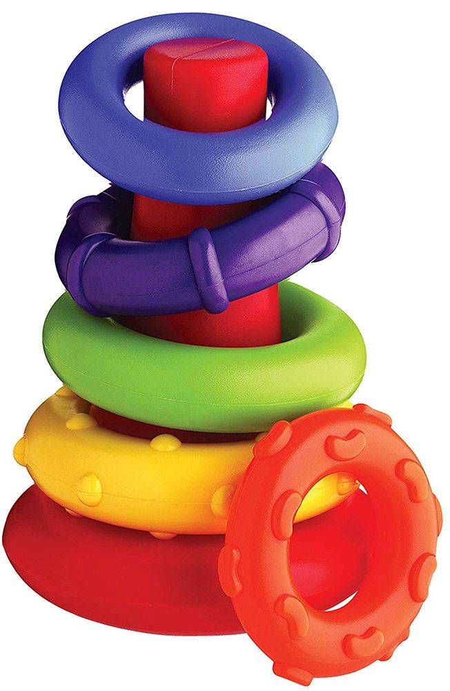 PLAYGRO ΠΥΡΓΟΣ ΜΕ ΚΡΙΚΟΥΣ PLAYGRO SORT AND STACK TOWER 9Μ+