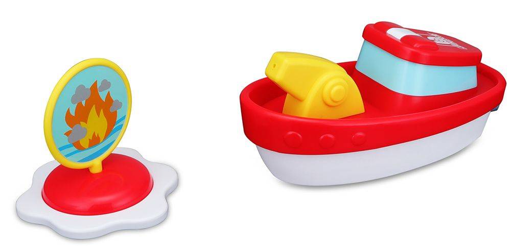 BBURAGO JUNIOR ΡΥΜΟΥΛΚΟ ΠΛΟΙΟ BBURAGO SPLASH N PLAY SPRAYING FIREBOAT (16/89015)