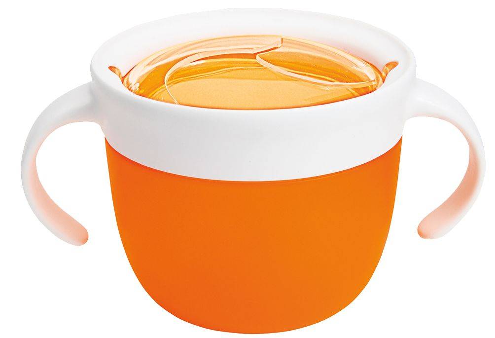 MUNCHKIN ΠΟΤΗΡΑΚΙ-ΔΟΧΕΙΟ ΓΙΑ ΣΝΑΚ MUNCHKIN SNACK CATCHER 12 ΜΗΝΩΝ 266ML - ΠΟΡΤΟΚΑΛΙ