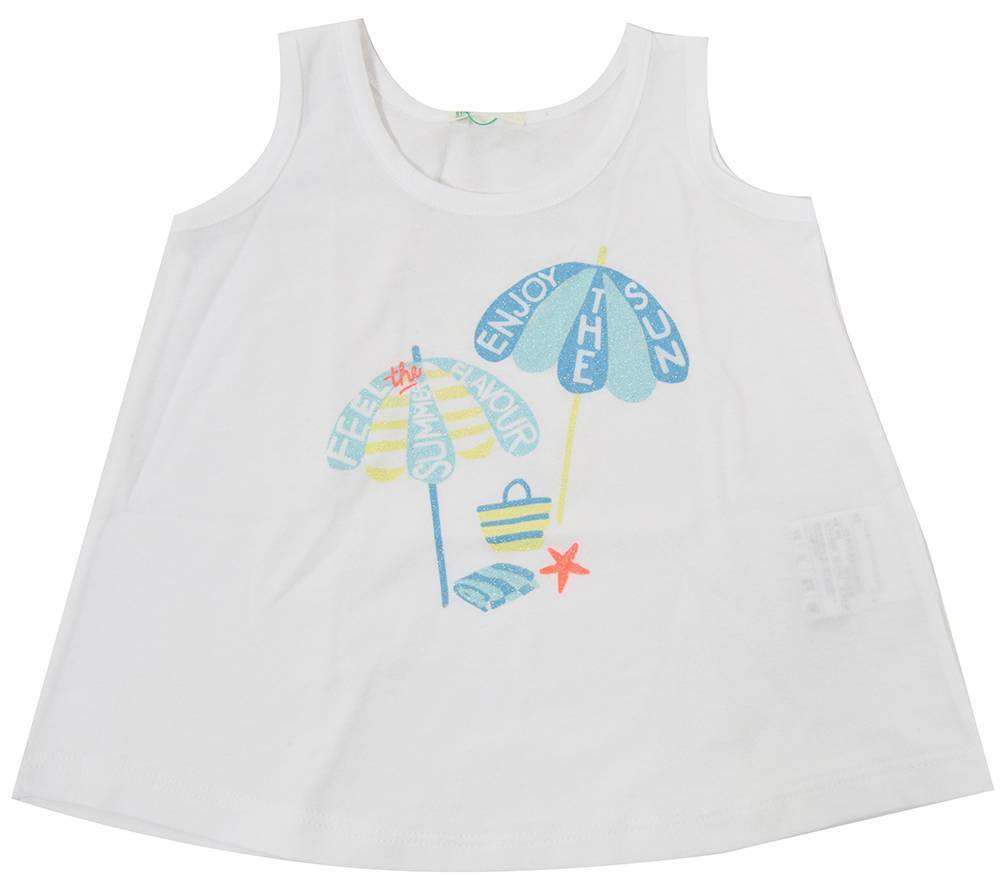 BENETTON ΜΠΛΟΥΖΑ ΑΜΑΝΙΚΗ BENETTON SUMMER HER ΛΕΥΚΟ (68 CM)-(6-9 ΜΗΝΩΝ)