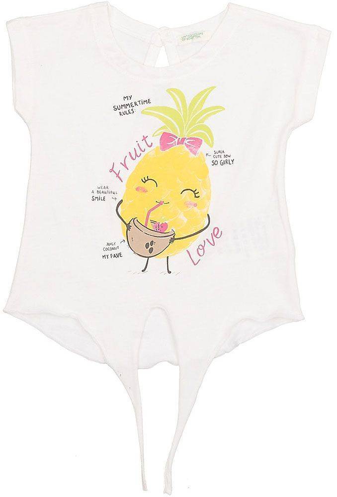 BENETTON ΜΠΛΟΥΖΑ ΜΕ ΚΟΝΤΟ ΜΑΝΙΚΙ BENETTON FRUIT FRIE BBG ΛΕΥΚΟ (68 CM)-(6-9 ΜΗΝΩΝ)