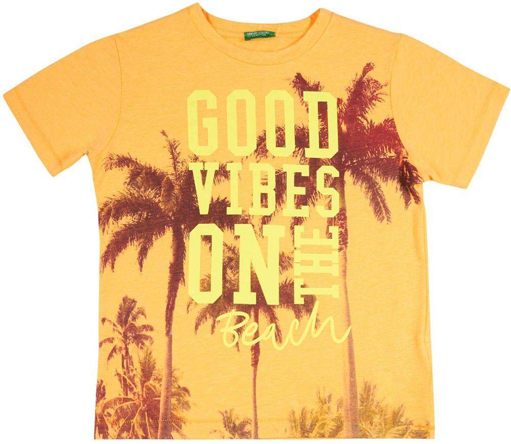 BENETTON T-SHIRT BENETTON CALIFORNIAN BOY ΠΟΡΤΟΚΑΛΙ (82 CM)-(1-2 ΕΤΩΝ)