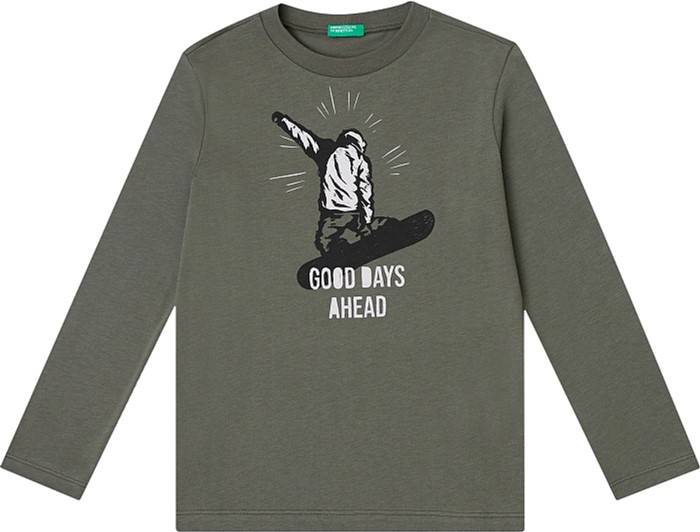 ΜΑΚΡΥΜΑΝΙΚΗ ΜΠΛΟΥΖΑ BENETTON WINTER BOY ΧΑΚΙ (82 CM)-(1-2 ΕΤΩΝ)