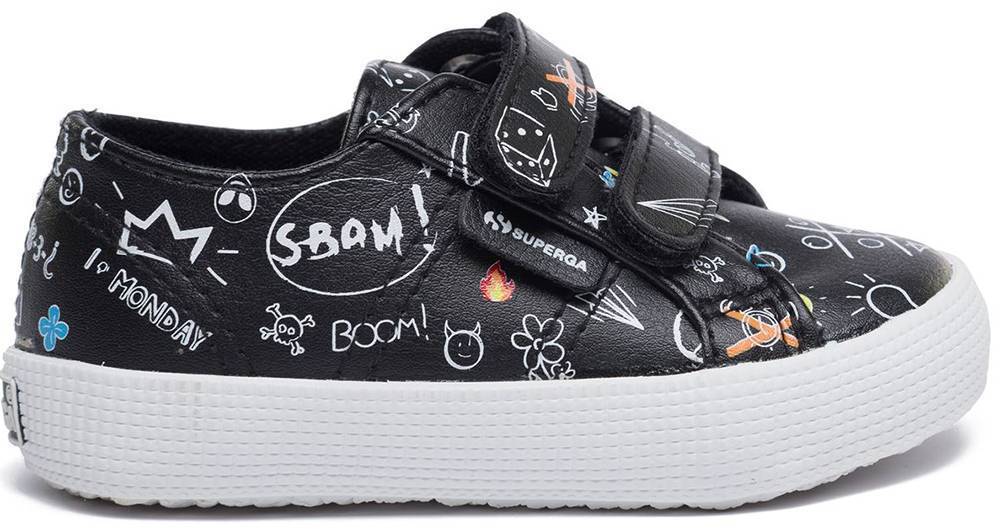 SUPERGA ΠΑΠΟΥΤΣΙ SUPERGA SCRIBBLES S111U2W ΜΑΥΡΟ (EU:33)