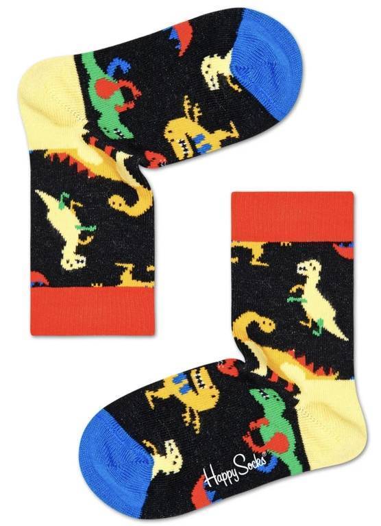 HAPPY SOCKS ΚΑΛΤΣΕΣ HAPPY SOCKS KIDS DINOSAUR SOCK KDIN01-6500 ΜΑΥΡΟ/ΠΟΛΥΧΡΩΜΟ (EU:22-24)