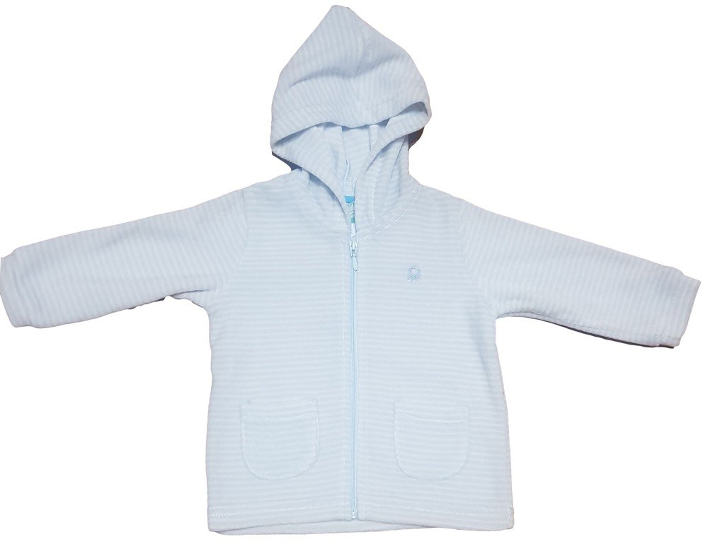 BENETTON ΖΑΚΕΤΑ ΠΥΤΖΑΜΑΣ BENETTON HOME I ΓΑΛΑΖΙΟ/ΑΣΠΡΕΣ ΡΙΓΕΣ (6-9 ΜΗΝΩΝ)-(68 CM)