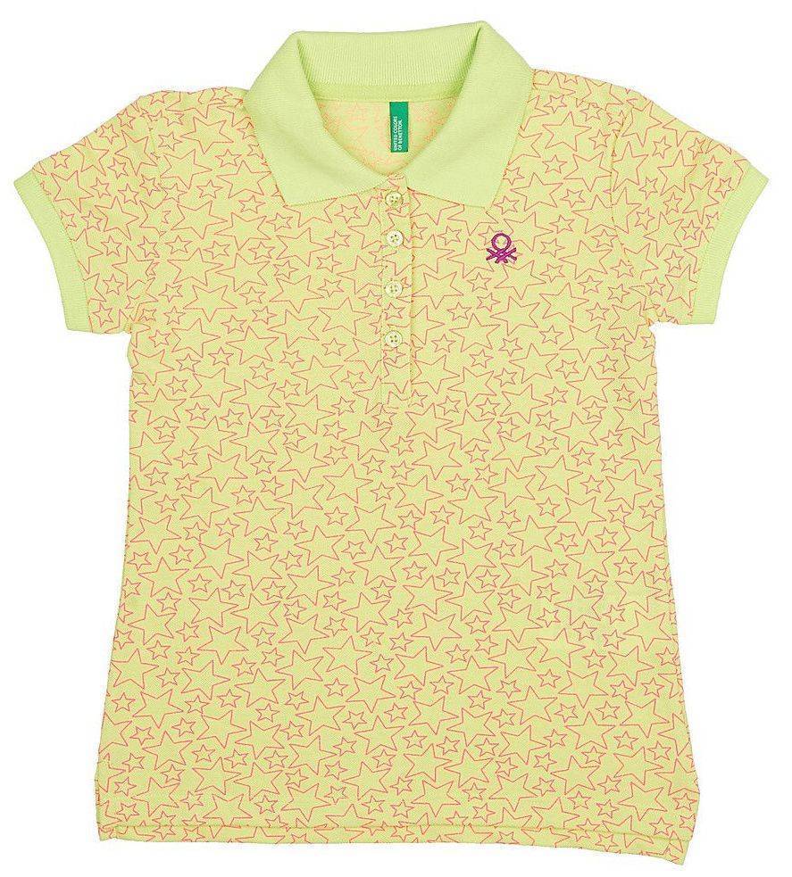 BENETTON POLO T-SHIRT BENETTON FOUNDATION ΑΣΤΕΡΙΑ ΚΙΤΡΙΝΟ FLUO (100 CM)-(3-4 ΕΤΩΝ)