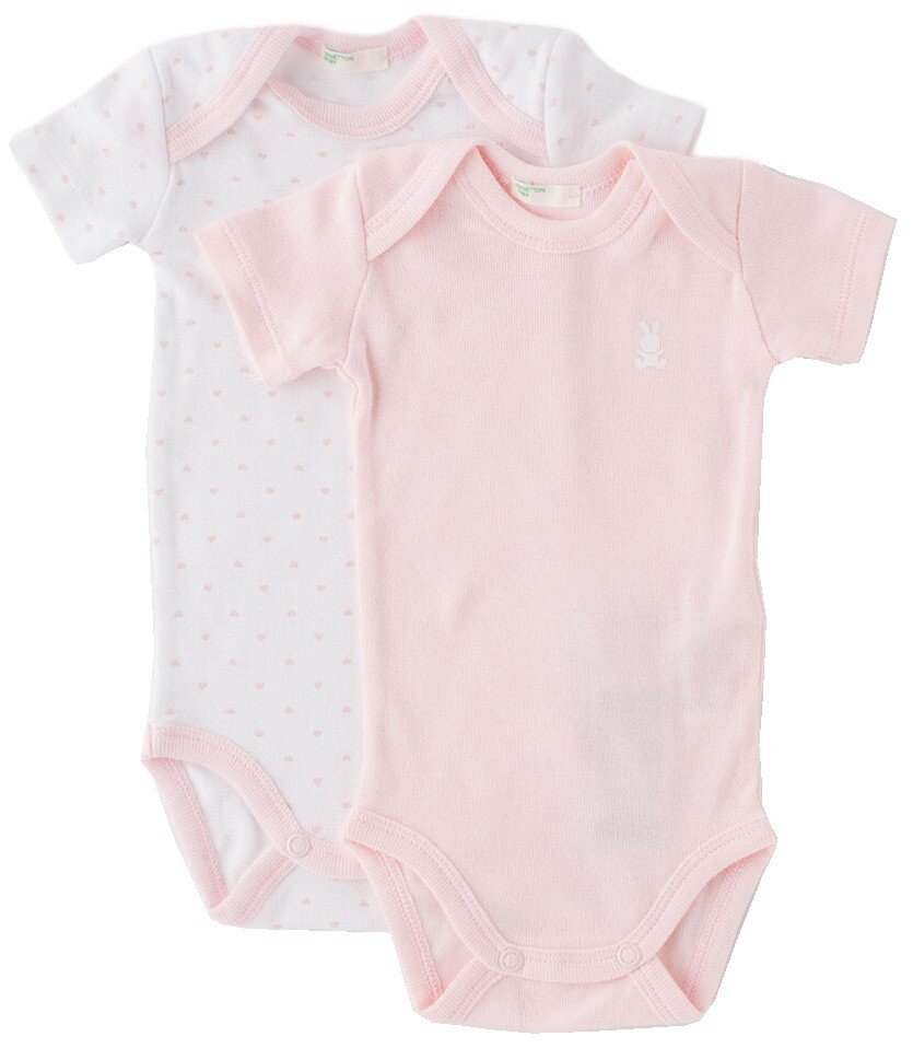 BENETTON ΣΕΤ ΖΙΠΟΥΝΑΚΙΑ BENETTON BASIC ΛΕΥΚΟ/ΡΟΖ (74 CM)-(9-12 ΜΗΝΩΝ)