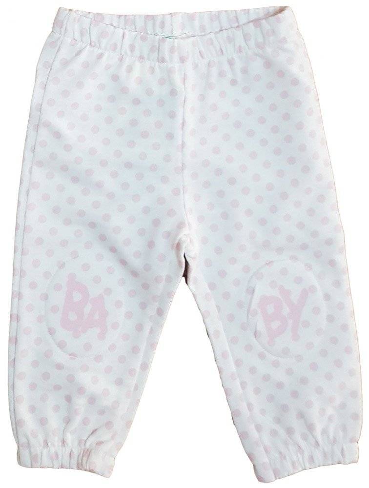 ΠΑΝΤΕΛΟΝΙ BENETTON BASIC BABY ΛΕΥΚΟ/ΡΟΖ (62 CM)-(3-6 ΜΗΝΩΝ)