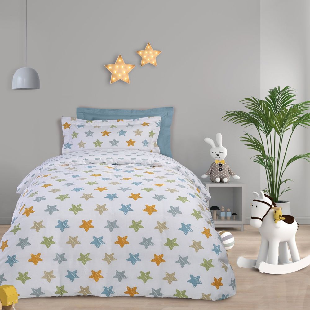 DAS HOME ΣΕΤ ΣΕΝΤΟΝΙΑ DAS HOME MONΑ KID 4803 ΛΕΥΚΟ/ΓΚΡΙ/ΚΙΤΡΙΝΟ/ΠΡΑΣΙΝΟ 170X240CM 3ΤΜΧ