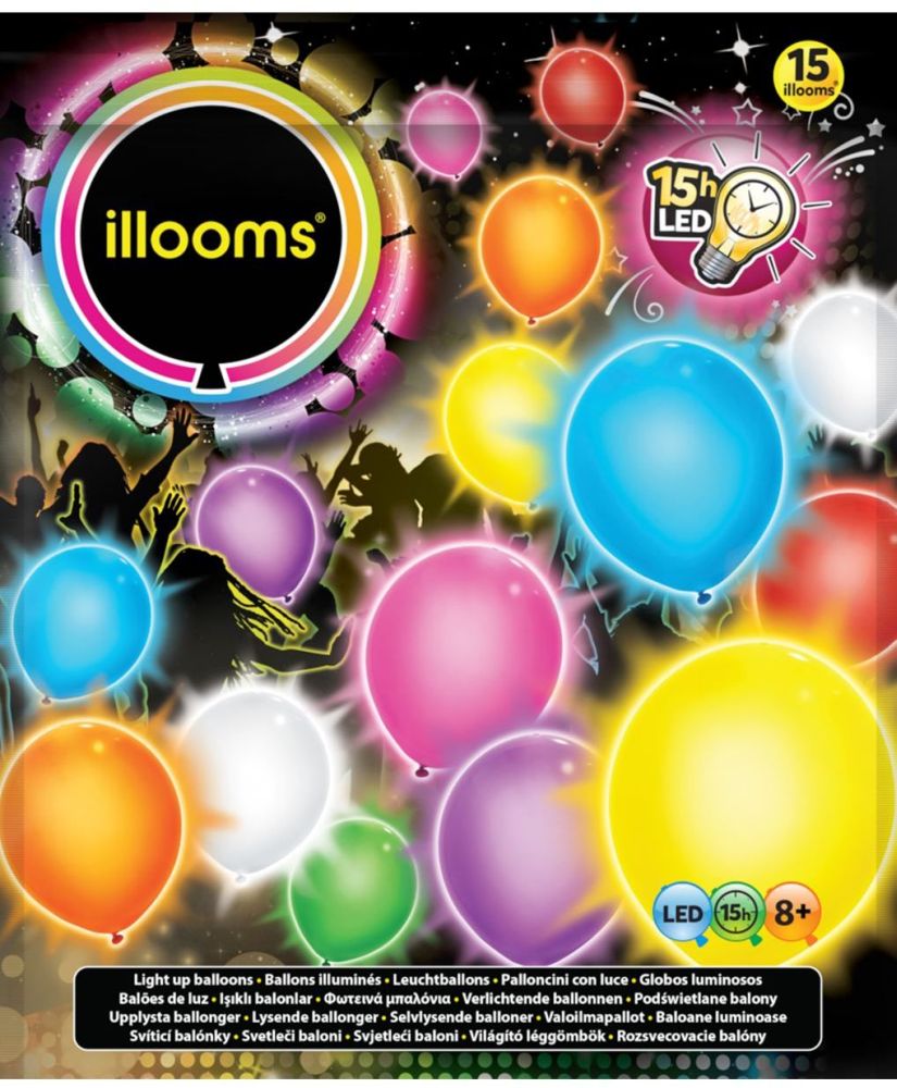 GIOCHI PREZIOSI ΣΕΤ ΦΩΤΕΙΝΑ ΜΠΑΛΟΝΙΑ GIOCHI PREZIOSI ILLOOMS LED BALLOONS MIXED 15ΤΜΧ (LLM15000)