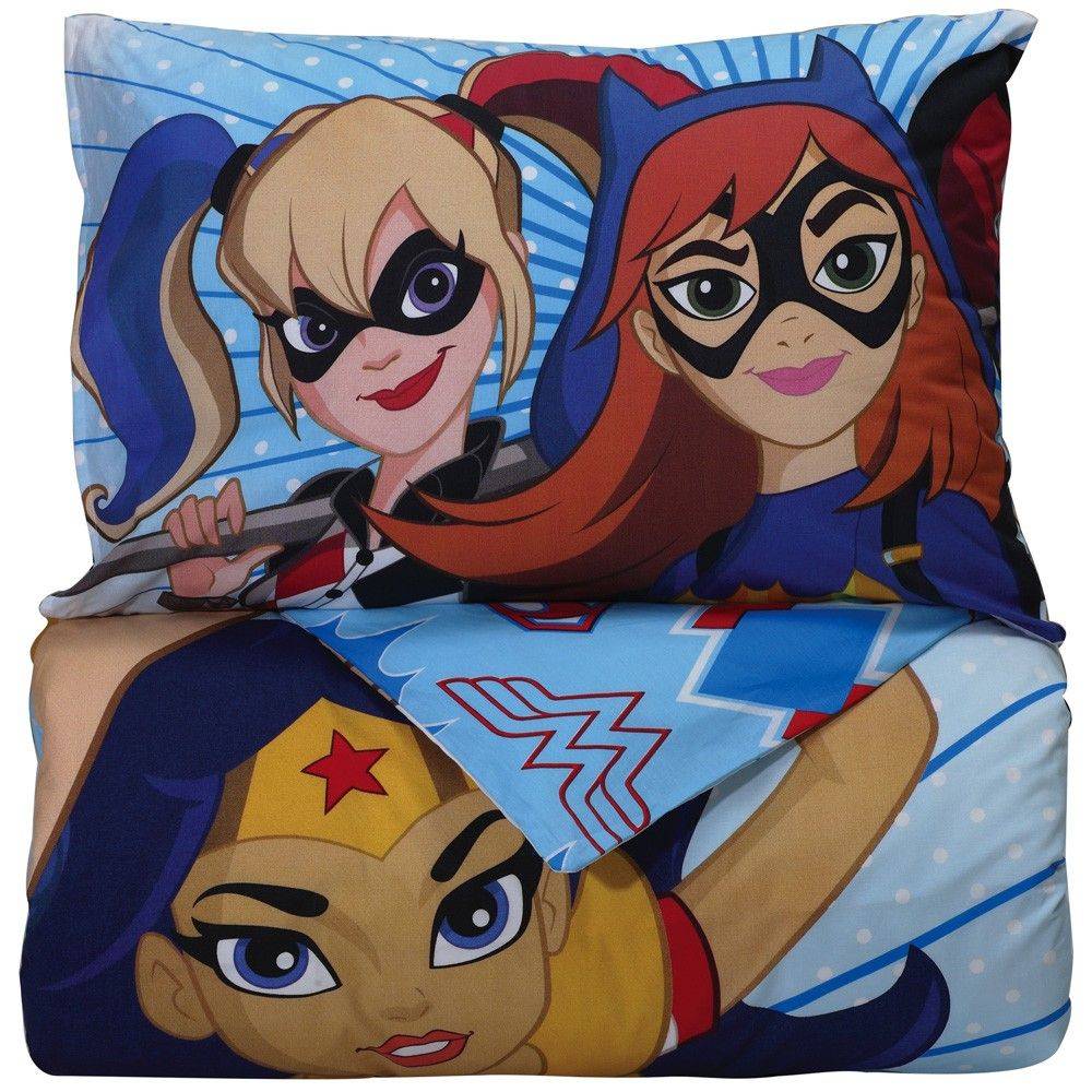 DAS HOME ΣΕΤ ΠΑΠΛΩΜΑΤΟΘΗΚΗ DAS HOME SUPER HERO GIRLS 5005 MΠΛΕ 160X240CM