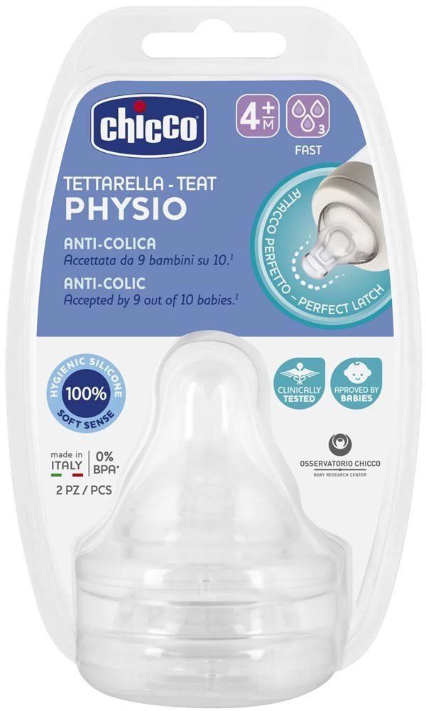 CHICCO ΘΗΛΗ ΣΙΛΙΚΟΝΗΣ CHICCO PHYSIO PERFECT 5 ΓΡΗΓΟΡΗ ΡΟΗ 4Μ+ (2ΤΜΧ