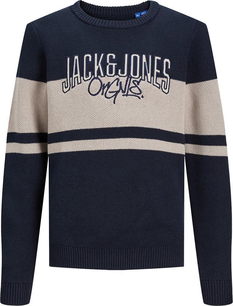 JACK - JONES ΜΠΛΟΥΖΑ ΜΑΚΡΥΜΑΝΙΚΗ JACK - JONES 12243468 JORTRIBECA ΣΚΟΥΡΟ ΜΠΛΕ/ΛΕΥΚΟ(176 CM)(16 ΕΤΩΝ)