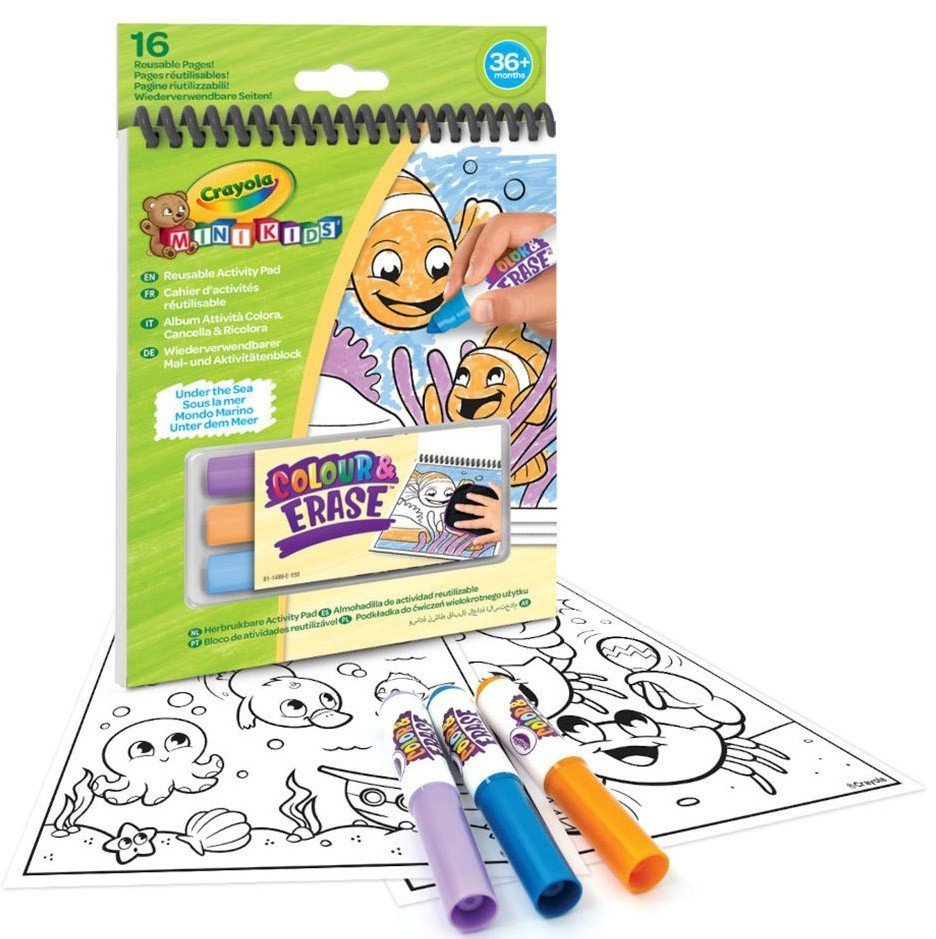 CRAYOLA CRAYOLA MINI KIDS ΣΕΤ ΧΡΩΜΑΤΙΖΩ ΞΑΝΑ - ΞΑΝΑ ΘΑΛΑΣΣΙΟΣ ΒΥΘΟΣ