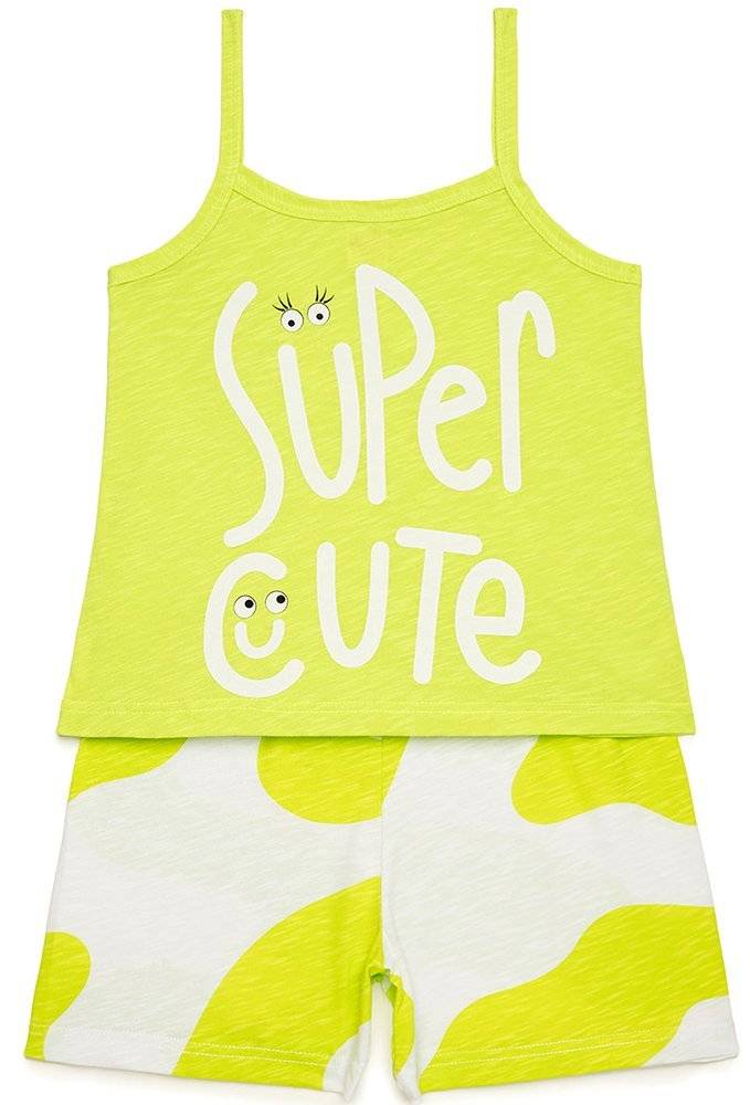 ΠΥΖΑΜΑ MINERVA SUPER CUTE LIME (128-140CM.)-(8-10 ΕΤΩΝ)