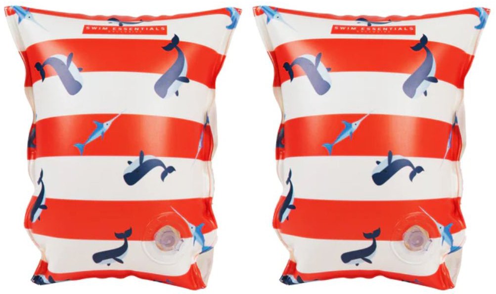 SWIM ESSENTIALS ΜΠΡΑΤΣΑΚΙΑ SWIM ESSENTIALS 2-6 ΕΤΩΝ - &quot;RED-WHITE WHALE&quot;
