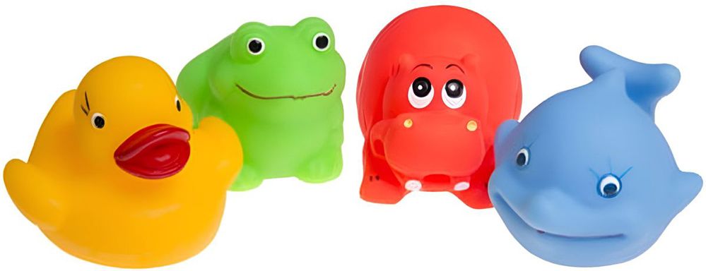 TULLO ΖΩΑΚΙΑ ΜΠΑΝΙΟΥ TULLO RUBBER ANIMALS (4 ΤΜΧ)