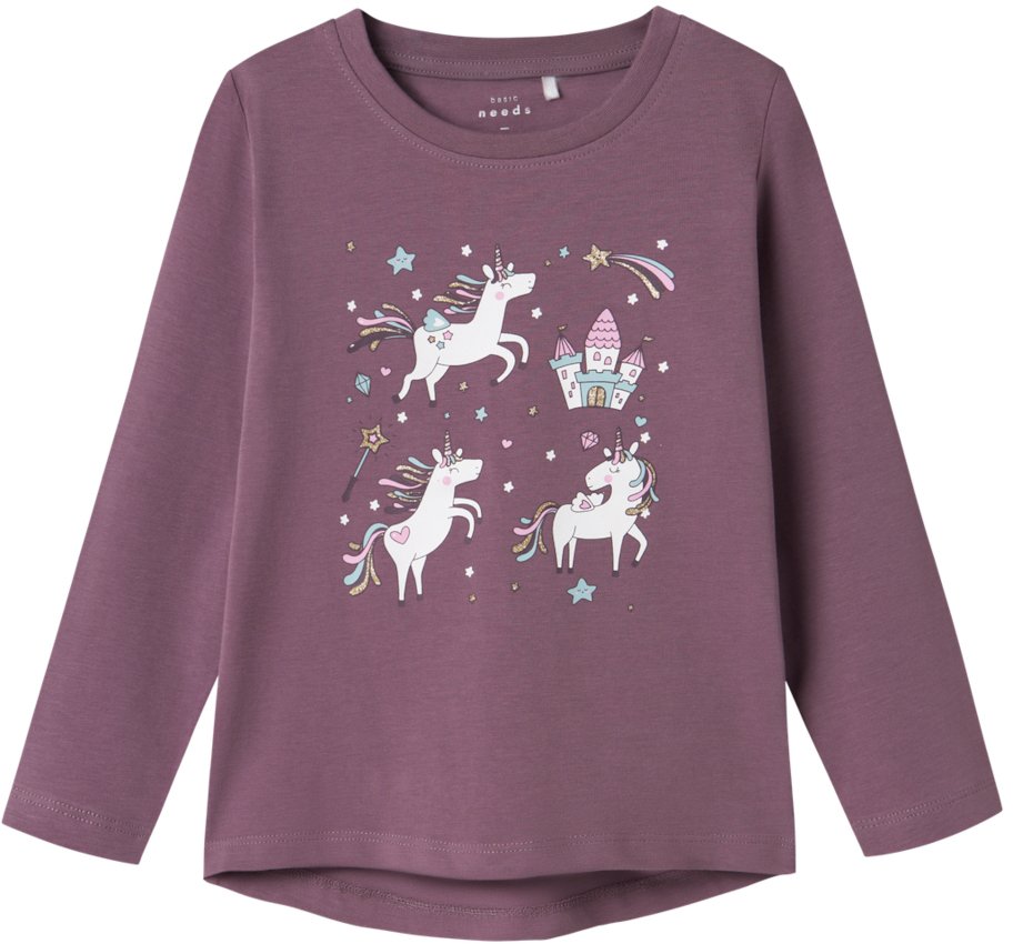 NAME IT ΜΠΛΟΥΖΑ ΜΑΚΡΥΜΑΝΙΚΗ NAME IT NMFVIX UNICORN 13224958 ΜΩΒ (110CM)(5 ΕΤΩΝ)