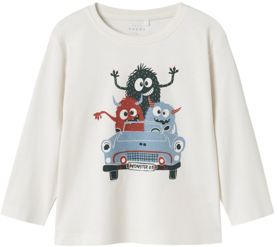 NAME IT ΜΠΛΟΥΖΑ ΜΑΚΡΥΜΑΝΙΚΗ NAME IT NMMVAGNO MONSTER IN CAR 13224977 ΕΚΡΟΥ (116CM)(6 ΕΤΩΝ)