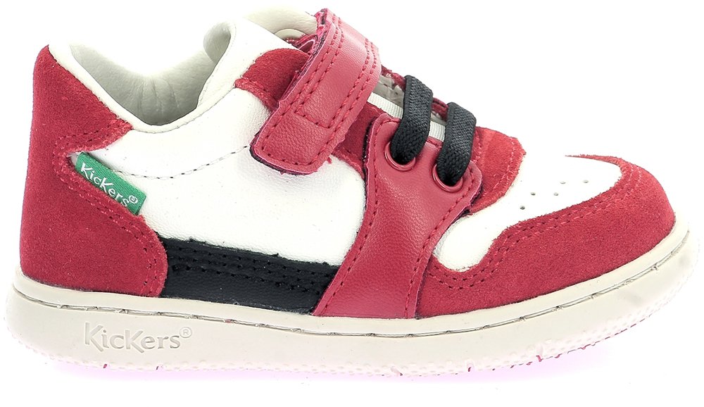 KICKERS SNEAKERS KICKERS KICKBUVAR 960543 ΚΟΚΚΙΝΟ/ΛΕΥΚΟ/ΜΑΥΡΟ (EU:23)
