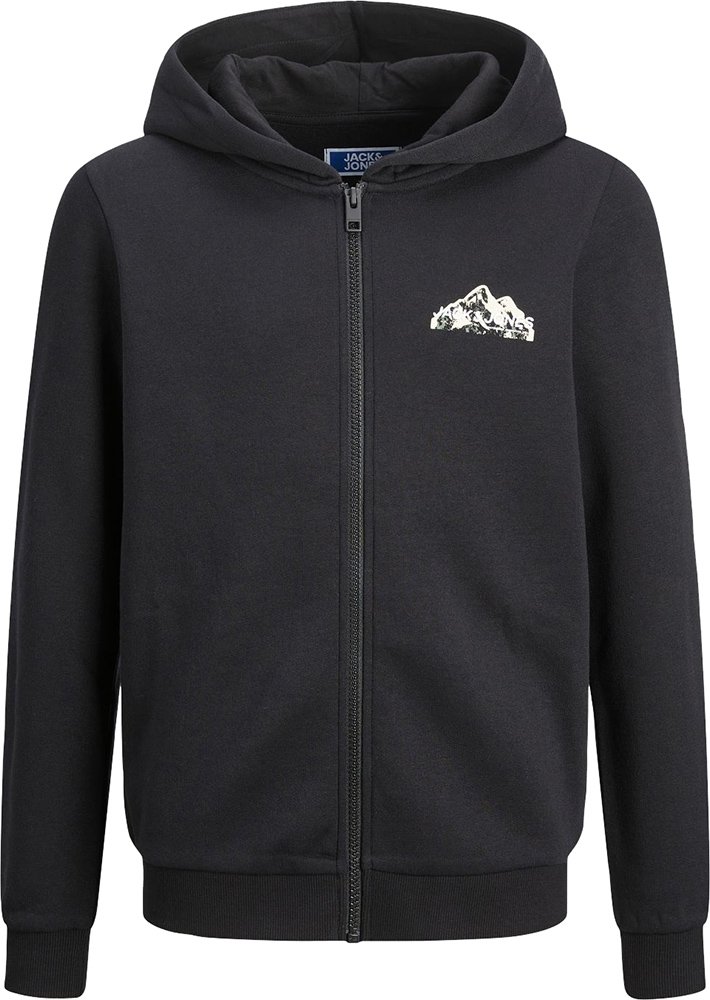 JACK - JONES HOODIE ΜΕ ΦΕΡΜΟΥΑΡ JACK - JONES JCOMOUNTAIN LOGO 12263377 ΜΑΥΡΟ (164 CM) (14 ΕΤΩΝ)