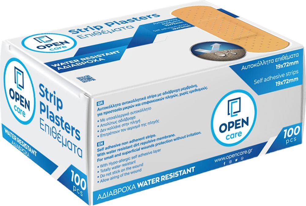 ΑΔΙΑΒΡΟΧΑ ΑΥΤΟΚΟΛΛΗΤΑ ΕΠΙΘΕΜΑΤΑ OPEN CARE 100ΤΜΧ