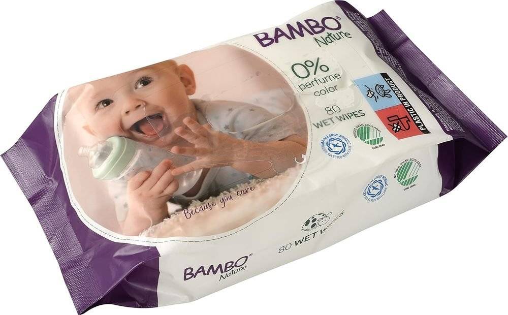 ΜΩΡΟΜΑΝΤΗΛΑ BAMBO NATURΕ 80 ΤΜΧ (16 Χ 19 CM)