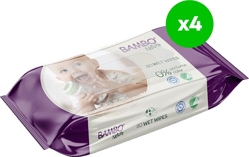BAMBO NATURE ΜΩΡΟΜΑΝΤΗΛΑ BAMBO NATURΕ 4X80 ΤΜΧ