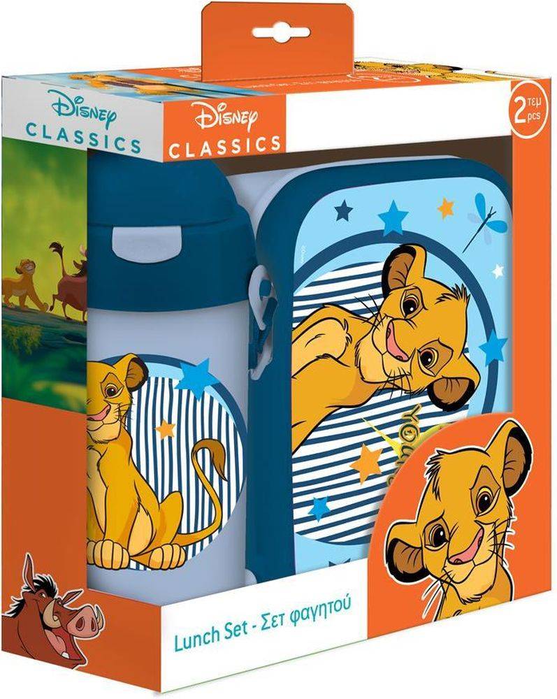 ΠΛΑΣΤΙΚΟ ΣΕΤ ΦΑΓΗΤΟΔΟΧΕΙΟ-ΠΑΓΟΥΡΙ MUST DISNEY LION KING