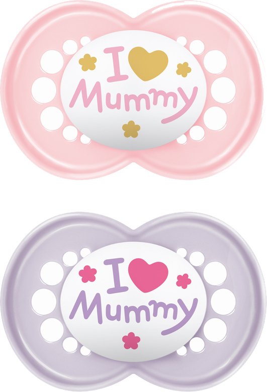 MAM ΠΙΠΙΛΑ ΜΑΜ Ι LOVE MUMMY ΣΙΛΙΚΟΝΗ 2TMX 6-16 ΜΗΝΩΝ (170S) ΡΟΖ/ΜΩΒ