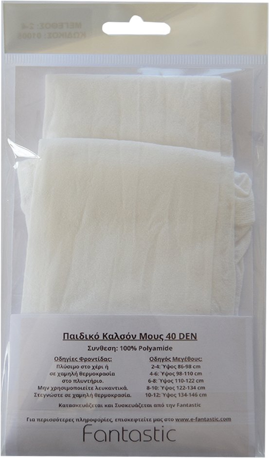 FANTASTIC ΚΑΛΣΟΝ ΜΟΥΣ SWEETY BY FANTASTIC 40DEN 01005 ΛΕΥΚΟ (140-152CM)(10-12 ΕΤΩΝ)