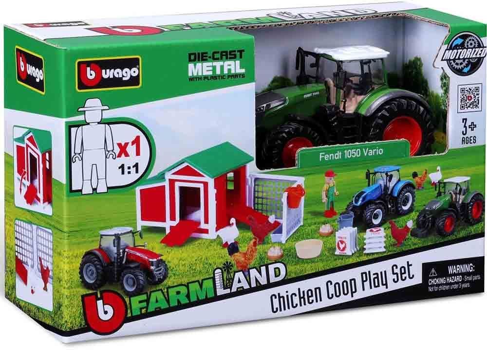 BBURAGO JUNIOR FARMLAND CHICKEN COOP WITH 1 TRACTOR (18/31681)