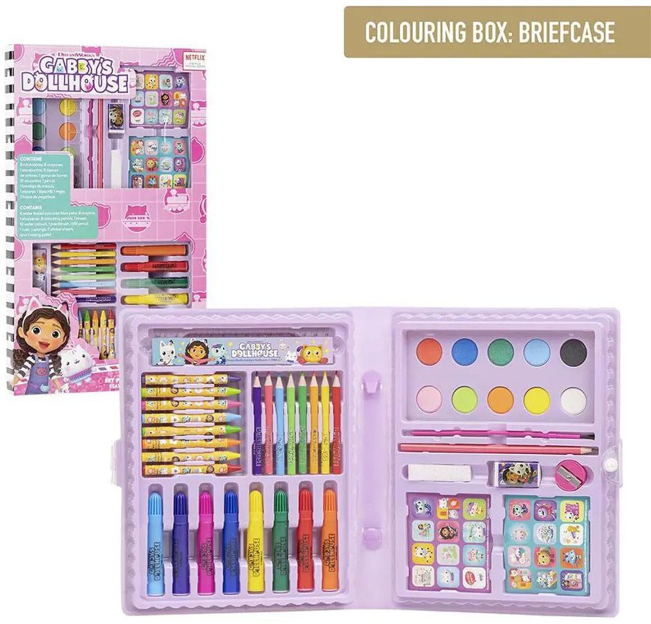 GABBYS DOLLHOUSE ΣΕΤ ΒΑΛΙΤΣΑΚΙ - ΚΑΣΕΤΙΝΑ ΧΡΩΜΑΤΙΣΜΟΥ-ΖΩΓΡΑΦΙΚΗΣ GABBY&#039;S DOLLHOUSE 43 ΤΜΧ