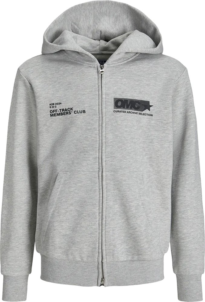 JACK - JONES HOODIE JACK - JONES JCOREFLEX 12278269 ΑΝΟΙΧΤΟ ΓΚΡΙ ΜΕΛΑΝΖΕ (140 CM) (10 ΕΤΩΝ)