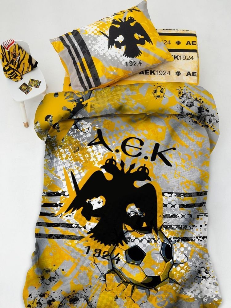 ΠΑΛΑΜΑΙΚΗ ΣΕΤ ΣΕΝΤΟΝΙΑ ΜΟΝΑ ΠΑΛΑΜΑΙΚΗ AEK 1924 170X260CM 3ΤΜΧ