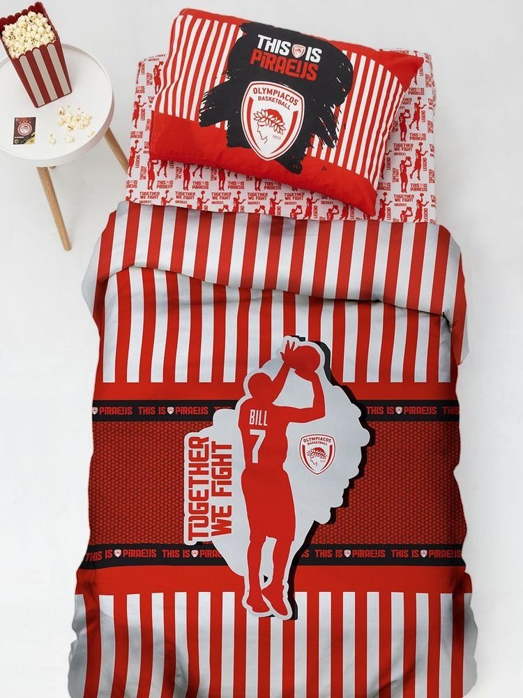 ΠΑΛΑΜΑΙΚΗ ΣΕΤ ΣΕΝΤΟΝΙΑ ΜΟΝΑ ΠΑΛΑΜΑΙΚΗ OLYMPIACOS B.C. BC8 170X260CM 3ΤΜΧ