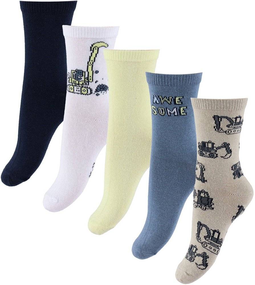 ΚΑΛΤΣΕΣ NAME IT 13226697 MINI 5 PACK SOCKS BLEACH WHITE ΠΟΛΥΧΡΩΜΕΣ (25/27)
