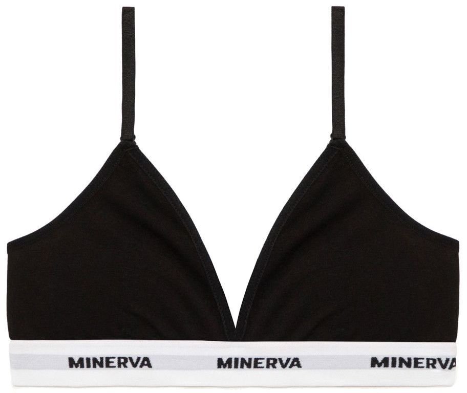 MINERVA ΜΠΟΥΣΤΑΚΙ MINERVA TRIANGLE TEEN&#039;S BUSTIER ΜΑΥΡΟ (12 ΕΤΩΝ/XS)