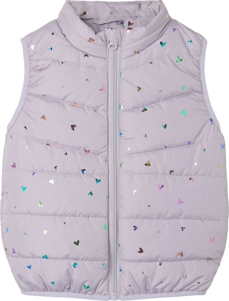 NAME IT ΑΜΑΝΙΚΟ ΜΠΟΥΦΑΝ NAME IT NMFMYLANE VEST 13237539 FOIL HEART ΛΙΛΑ (92 CM)-(2-3 ΕΤΩΝ)