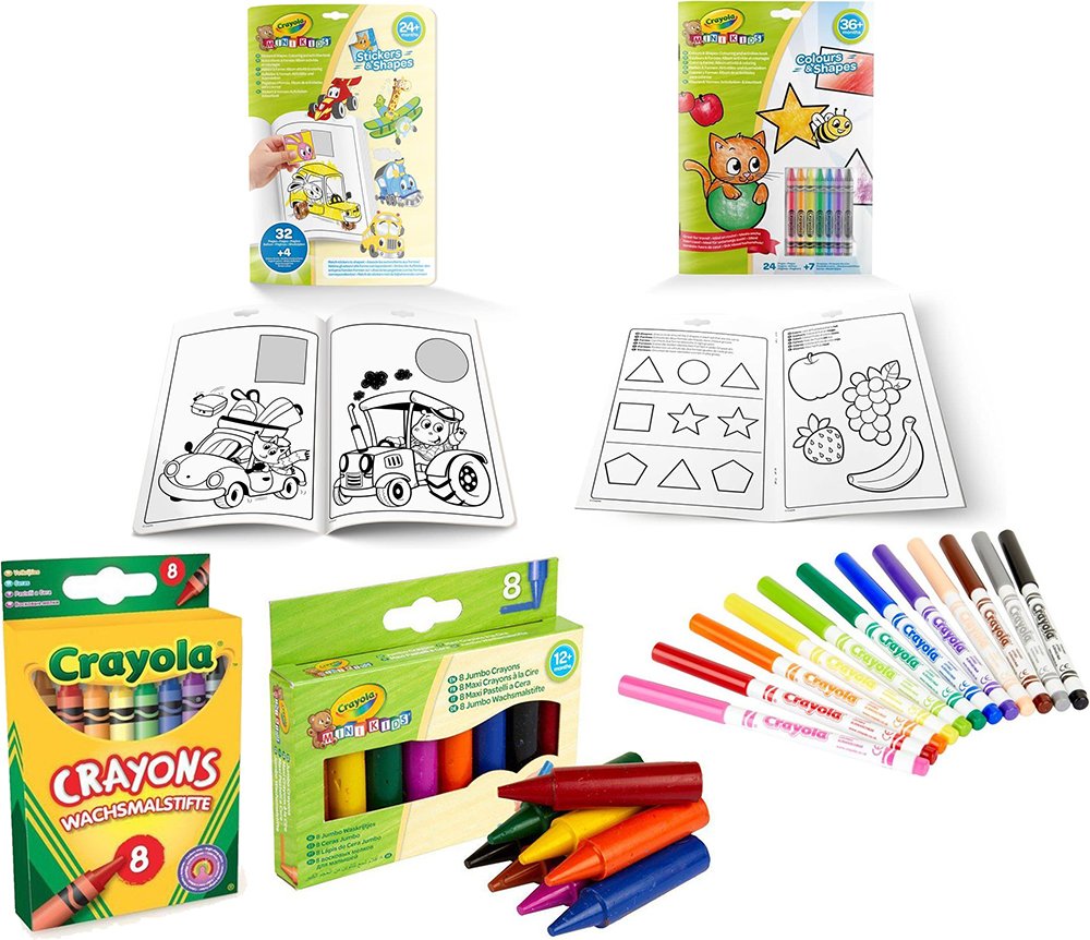CRAYOLA ΣΕΤ CRAYOLA ΒΙΒΛΙΟ ΖΩΓΡΑΦΙΚΗΣ 2ΤΜΧ / ΞΥΛΟΜΠΟΓΙΕΣ 8ΤMX / ΚΗΡΟΜΠΟΓΙΕΣ 8ΤMX / ΜΑΡΚΑΔΟΡΟΙ 12ΤΜΧ