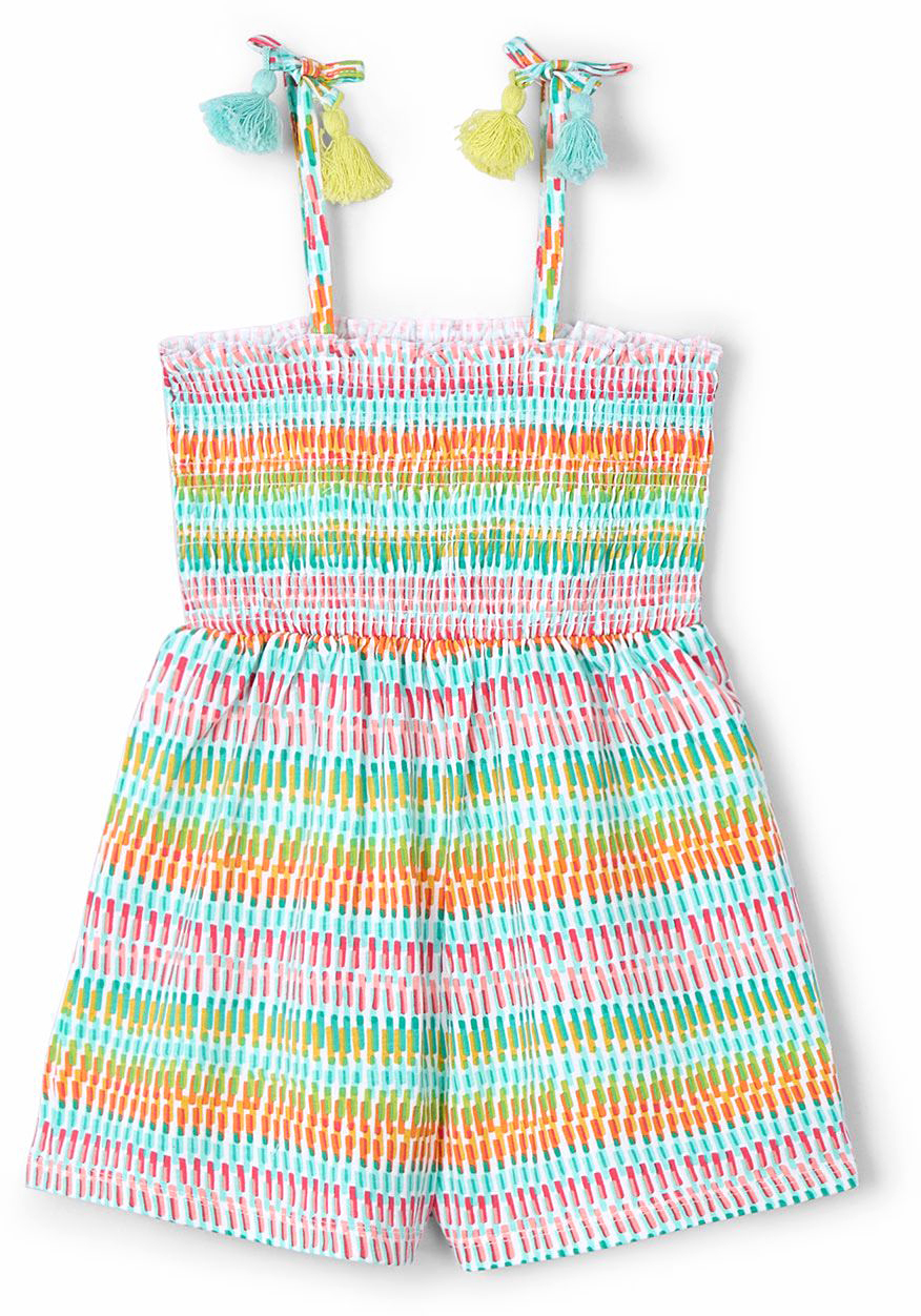 MAYORAL ΦΟΡΜΑΚΙ ΣΦΗΚΟΦΩΛΙΑ MAYORAL GIRL PRINT PLAYSUIT ΤΙΡΚΟΥΑΖ (110 CM)-(5 ΕΤΩΝ)