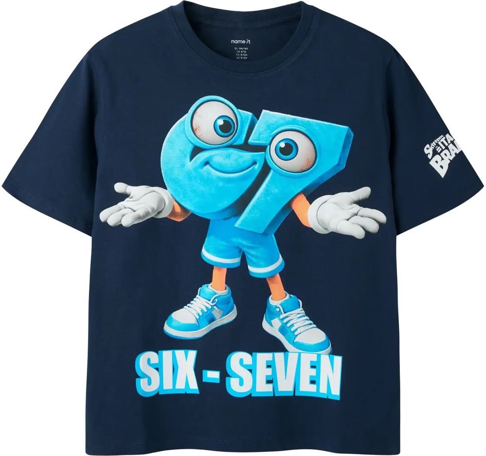 T-SHIRT NAME IT NKMJAKSY BRAINR 13264184 ΣΚΟΥΡΟ ΜΠΛΕ (134-140CM)-(9-10 ΕΤΩΝ)