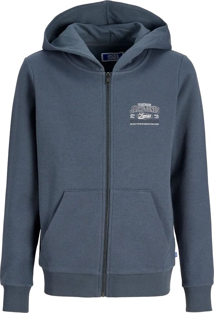 HOODIE ΜΕ ΦΕΡΜΟΥΑΡ JACK - JONES JJELOGO 12299632 ΓΚΡΙ (176CM)-(16 ΕΤΩΝ)
