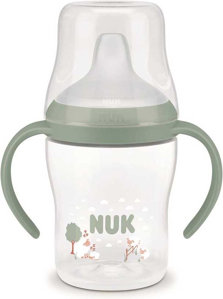 ΜΠΙΜΠΕΡΟ ΕΚΠΑΙΔΕΥΣΗΣ NUK PERFECT MATCH PP ΜΕ ΔΥΟ ΛΑΒΕΣ 6M SHEEP 150ML